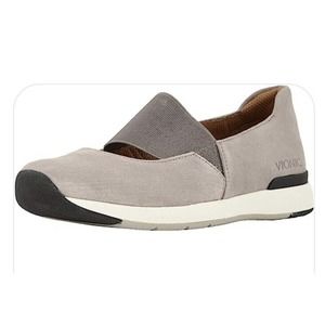 Vionic Cadee Lt Grey Suede Slip On Mary Jane NWOB w/ Removable EVA Footbd Sz 7.5